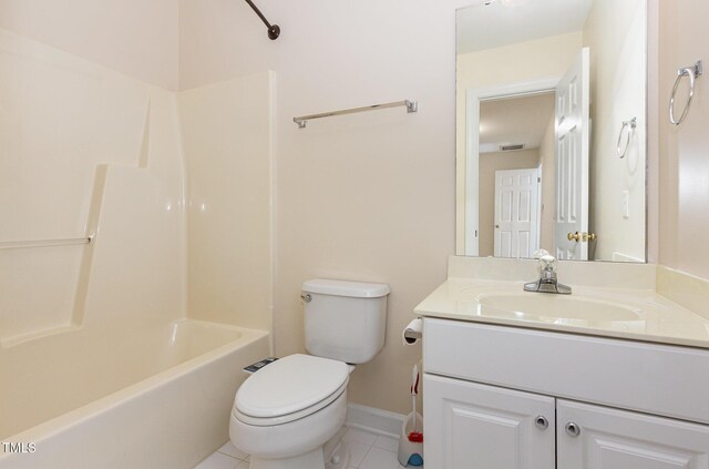 113 Beeley Ct, Cary, NC 27519 - full bathroom with shower / washtub combination, vanity, tile patterned flooring, toilet, and baseboards