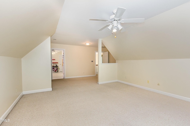 113 Beeley Ct, Cary, NC 27519 - bonus room featuring lofted ceiling, light colored carpet, and ceiling fan
