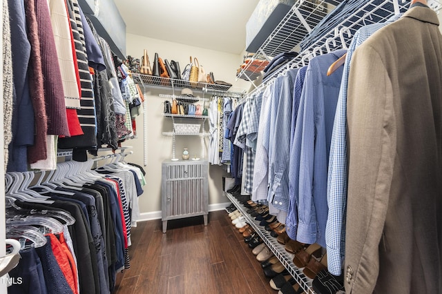 1005 Vesper Ct, Durham, NC 27703 - walk in closet with wood finished floors