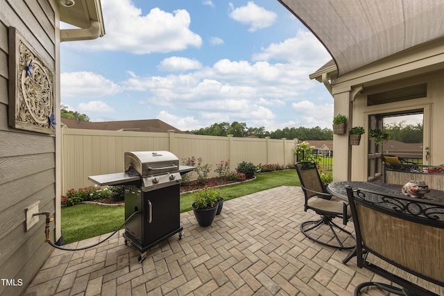 1005 Vesper Ct, Durham, NC 27703 - view of patio featuring area for grilling and fence