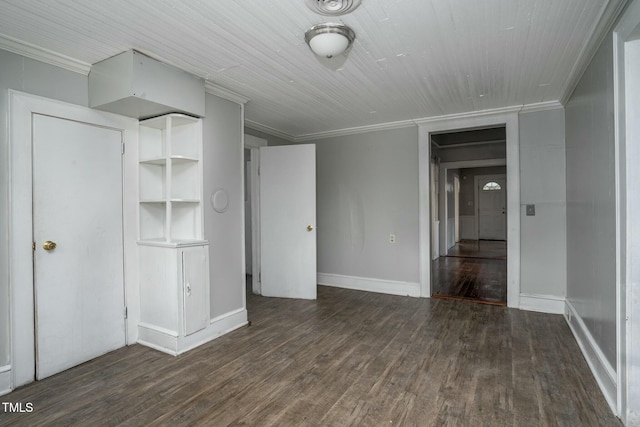 703 Cokey Rd, Rocky Mount, NC 27801 - unfurnished bedroom with baseboards, crown molding, and wood finished floors