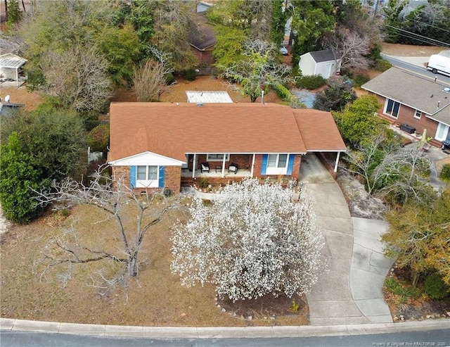 birds eye view of property