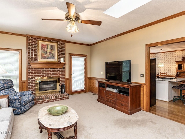 422 Old Scarborough Ln, Garner, NC 27529 - living area with wainscoting and carpet