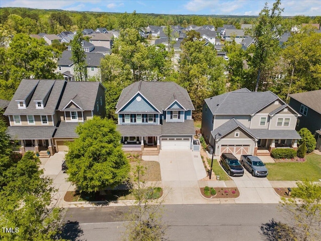 aerial perspective of suburban area