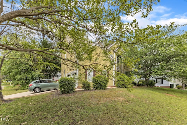 9332 Leslieshire Dr, Raleigh, NC 27615 - exterior space featuring a front lawn