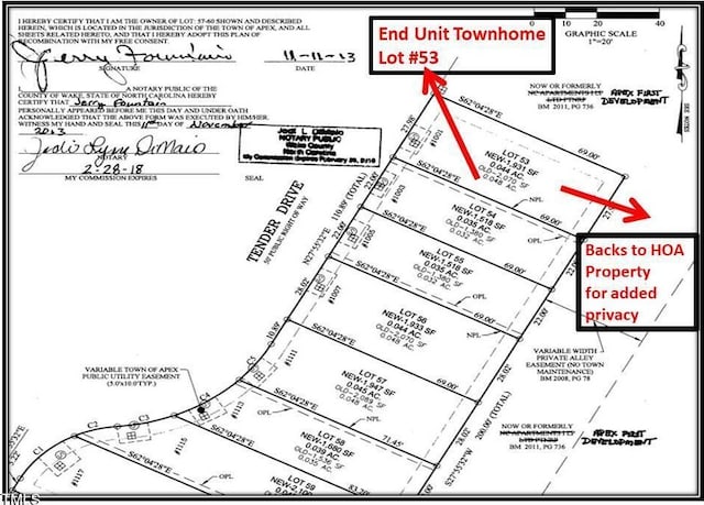 map showing property parcels