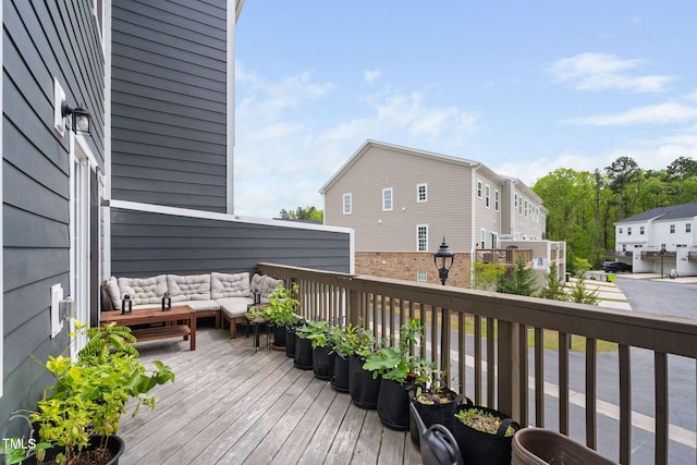 deck with outdoor lounge area
