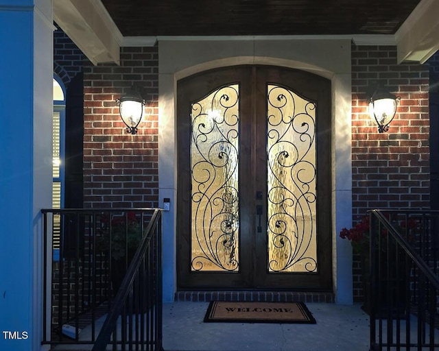 5025 Martin Farm Rd, Raleigh, NC 27613 - doorway to property with brick siding