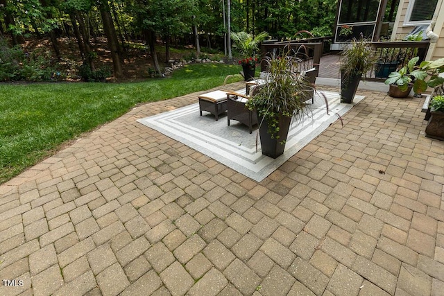 5025 Martin Farm Rd, Raleigh, NC 27613 - view of patio / terrace featuring a wooden deck