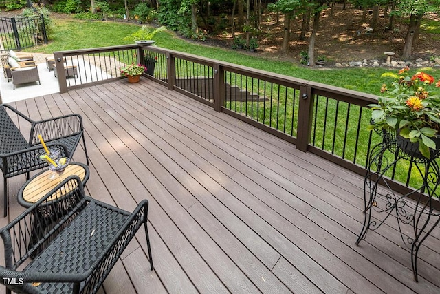 5025 Martin Farm Rd, Raleigh, NC 27613 - deck with a yard