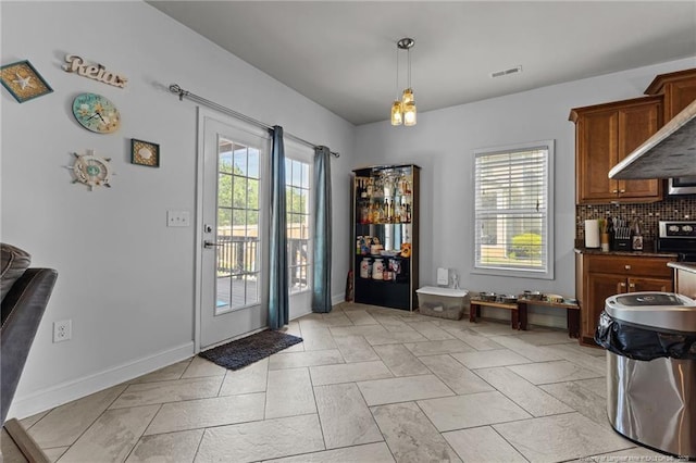 4016 Baywood Point Dr, Fayetteville, NC 28312 - doorway to outside featuring baseboards and visible vents