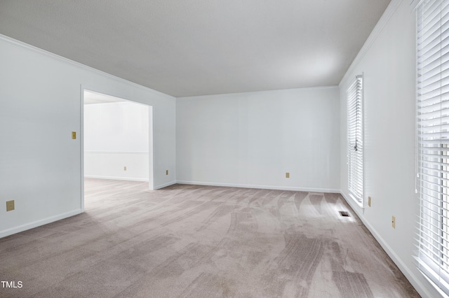 3900 Inkberry Ct, Apex, NC 27539 - unfurnished living room with crown molding, carpet, and healthy amount of natural light