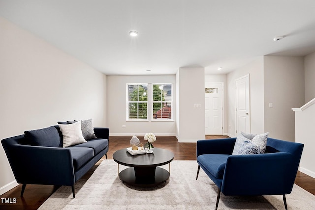 1004 Summer Mist Ln, Durham, NC 27704 - living area with wood finished floors and recessed lighting