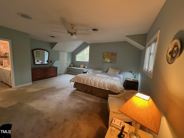 106 Orchard Rd, Henderson, NC 27536 - carpeted bedroom featuring lofted ceiling, a ceiling fan, and baseboards