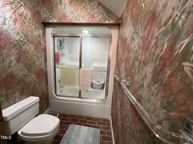 106 Orchard Rd, Henderson, NC 27536 - full bathroom with wallpapered walls, toilet, and tile patterned floors