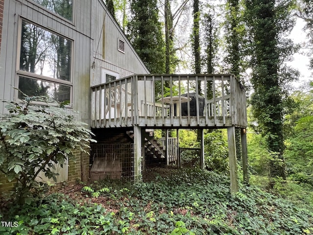 106 Orchard Rd, Henderson, NC 27536 - wooden deck featuring stairs