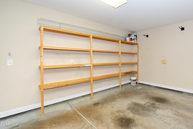 basement with baseboards