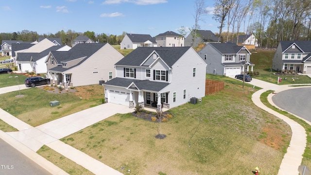 aerial view featuring a residential view