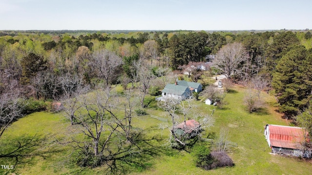 1556 Pleasants Rd, Wendell, NC 27591 - birds eye view of property with a wooded view