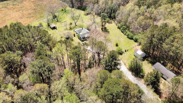 1556 Pleasants Rd, Wendell, NC 27591 - aerial view with a wooded view