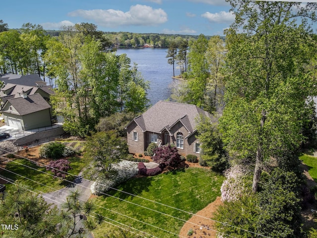 955 Sagamore Dr, Louisburg, NC 27549 - birds eye view of property featuring a water view