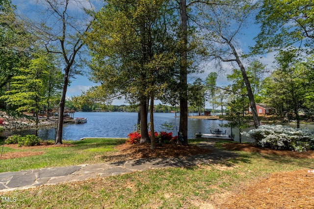 955 Sagamore Dr, Louisburg, NC 27549 - property view of water featuring a boat dock