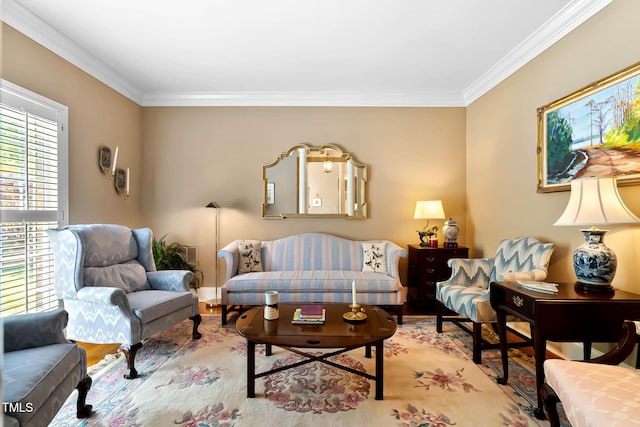 955 Sagamore Dr, Louisburg, NC 27549 - living room featuring wood finished floors and ornamental molding