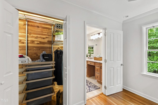 4902 Brookhaven Dr, Raleigh, NC 27612 - spacious closet with light wood finished floors