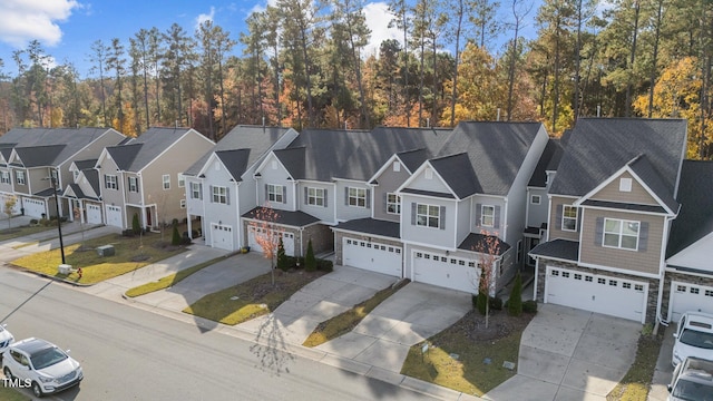 219 Zante Currant Rd, Durham, NC 27703 - birds eye view of property with a residential view