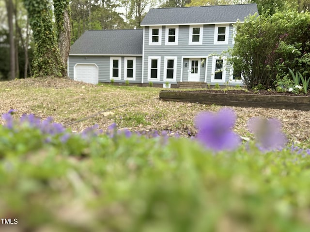 colonial house with a garage