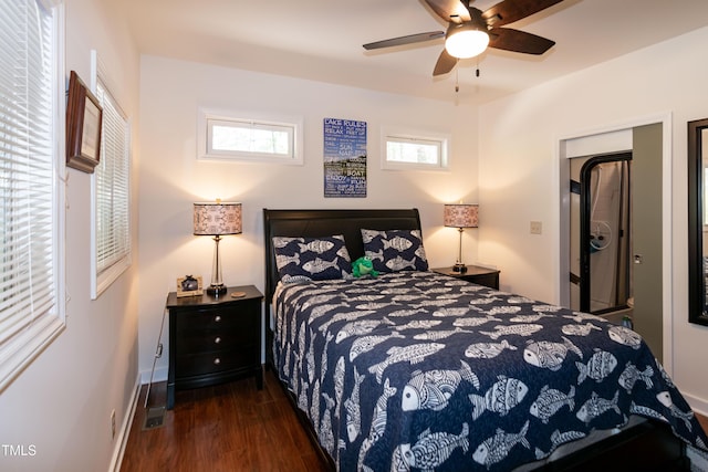 142 Blackhawk Dr, Louisburg, NC 27549 - bedroom with baseboards, a ceiling fan, and wood finished floors