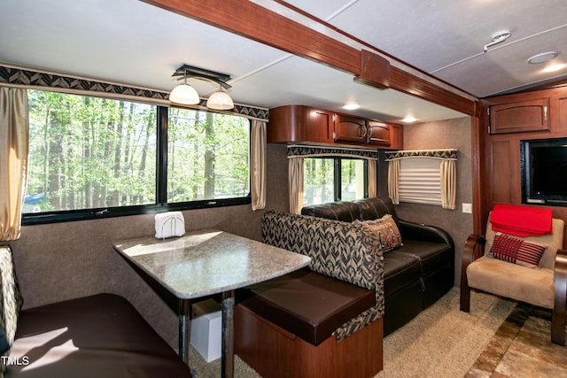 142 Blackhawk Dr, Louisburg, NC 27549 - dining room with beam ceiling