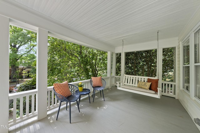 view of sunroom / solarium
