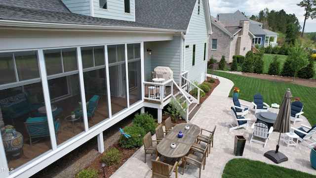 749 Golfers Vw, Pittsboro, NC 27312 - view of patio / terrace with outdoor dining space