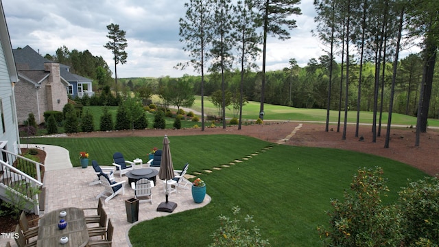 749 Golfers Vw, Pittsboro, NC 27312 - view of yard with a patio area and an outdoor fire pit