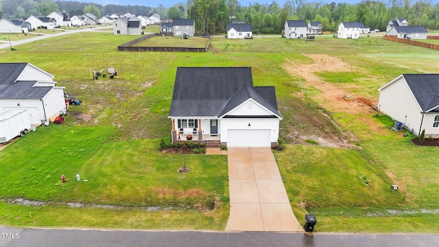 295 Springtooth Dr, Zebulon, NC 27597 - bird's eye view featuring a residential view