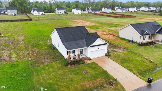 295 Springtooth Dr, Zebulon, NC 27597 - birds eye view of property with a residential view