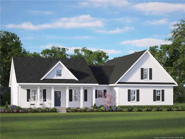 1105 Wolf Pine Ct, Fayetteville, NC 28311 - view of front facade with a front yard and a porch