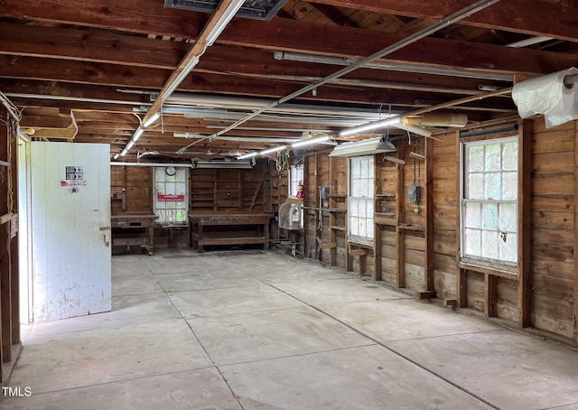 2815 Orange Grove Rd, Hillsborough, NC 27278 - misc room with concrete floors and wood walls