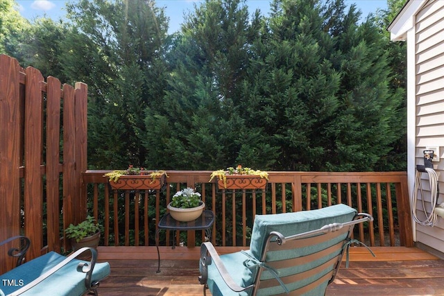 view of wooden deck