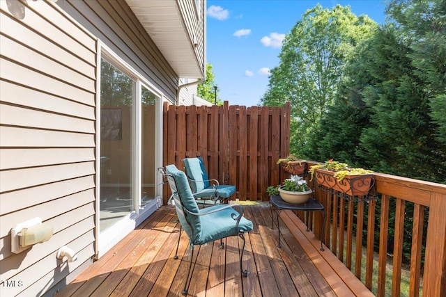 view of wooden terrace