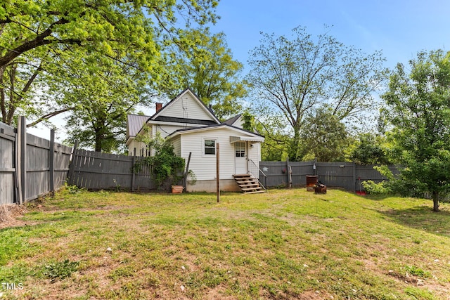 2102 Courtland Dr, Sanford, NC 27330 - view of yard with entry steps and a fenced backyard