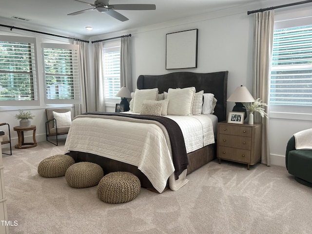 127 Sanderway Dr, Chapel Hill, NC 27516 - bedroom featuring carpet flooring, a ceiling fan, and crown molding