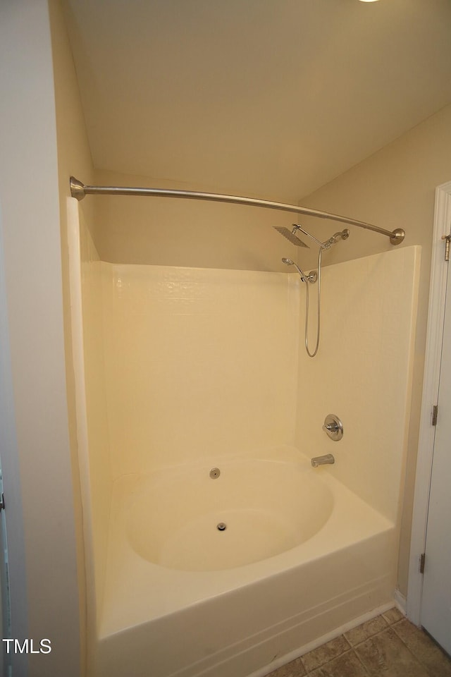 full bathroom with tile patterned floors