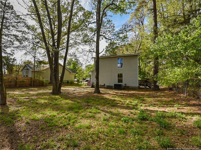 494 Wilder Dr, Fayetteville, NC 28314 - view of yard with central AC unit and fence