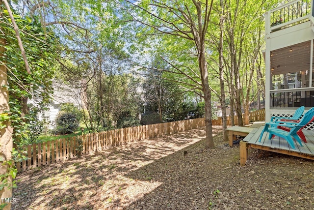 2520 Ashley Ct, Raleigh, NC 27607 - view of yard featuring a sunroom and fence