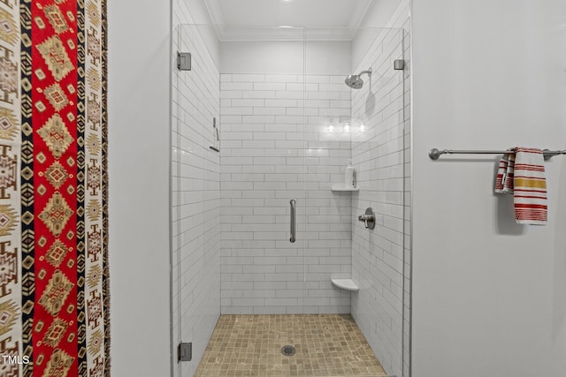 2520 Ashley Ct, Raleigh, NC 27607 - full bath with a shower stall and crown molding
