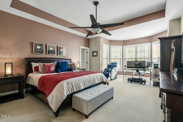 12808 Edsel Dr, Raleigh, NC 27613 - carpeted bedroom with baseboards, recessed lighting, and ceiling fan