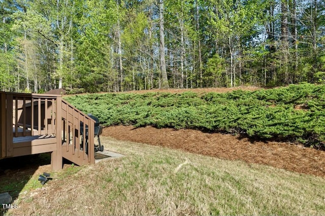 12808 Edsel Dr, Raleigh, NC 27613 - view of yard with a deck