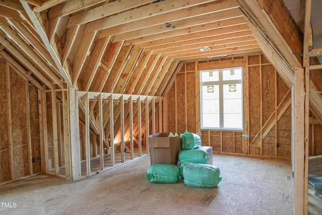 view of attic
